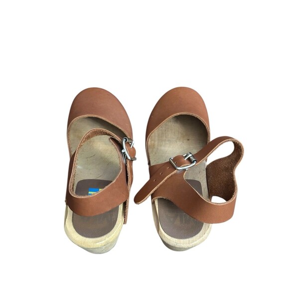 MIA Sweden Sofia Leather Mary Jane Wood Sole Clogs Womens EU 36 US 6 - Picture 8 of 14